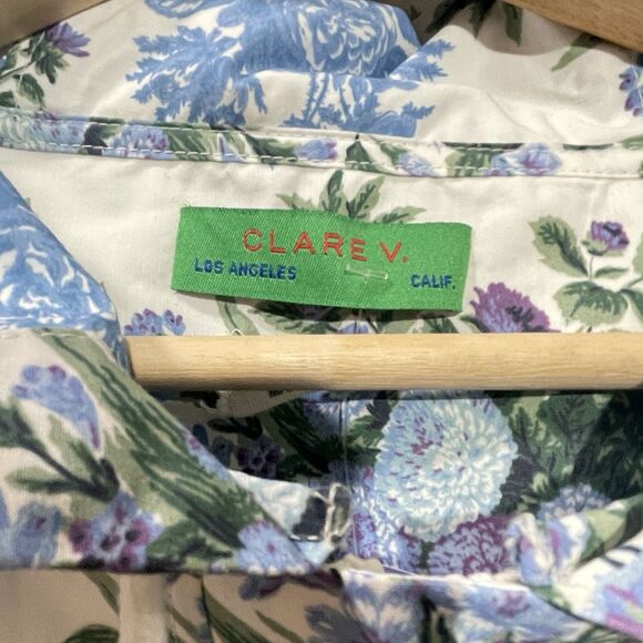 NWOT Clare V. Theo Hooded Floral Windbreaker Anorak Jacket size XL / XXL - Picture 2 of 7